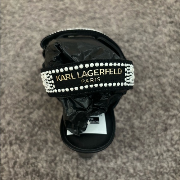 Karl lagerfeld Paris Alessia Faux Pearl Platform Sandal nwt - Picture 10 of 10